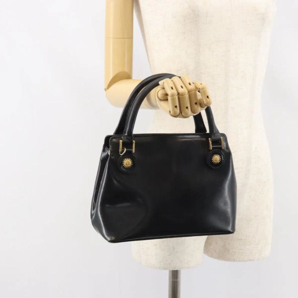 Versace Vintage Leather Black Leather Handbag - Picture 13 of 16